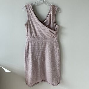 Patagonia Womens Porch Song Dress Large Pink Tank Stripes Casual Basic 59130